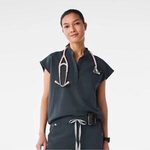 FIGS Dark Harbor Rafaela Scrub Top